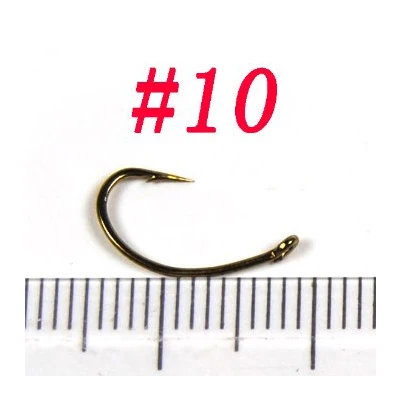 20 шт./лот мухобойка Нимфы крючки Barbless креветки Scud Caddis Pupa Личинки Крючок Золотой крючок Размер 10 12 14 - Цвет: 10  20PCS