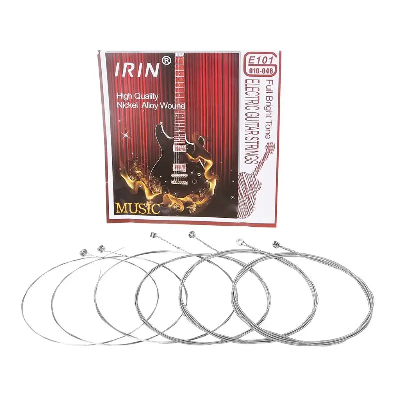 

Homeland High Quality 6 Pcs / 1 Set E101 Electric Guitar Strings Steel Core Nickel Alloy Wound (.010-.046)