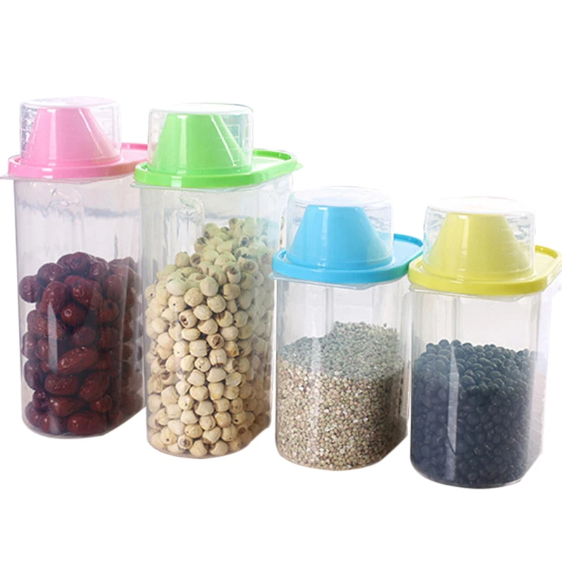 

Practical Useful Kitchen Accessories Plastic Food Storage Box Candy Beans Food Water Container Snacks Organizer