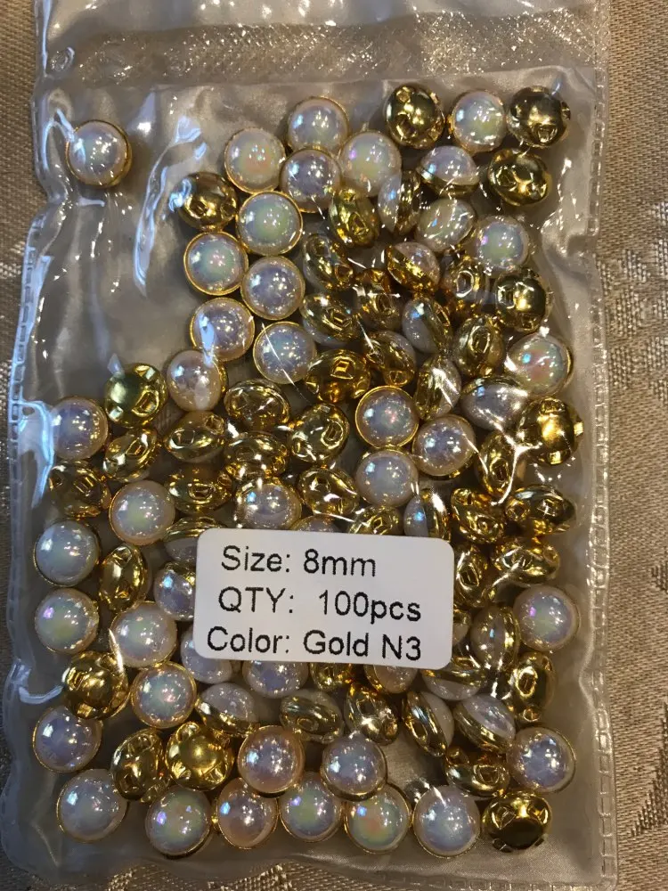 200pcs Sew-on Pearls With Silver Claw - 10mm Half Round Acrylic Beads For Clothing & Crafts