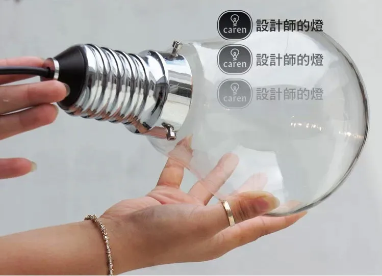 European contemporary and contracted American restaurant bar creative LED single head crystal bulb chandelier