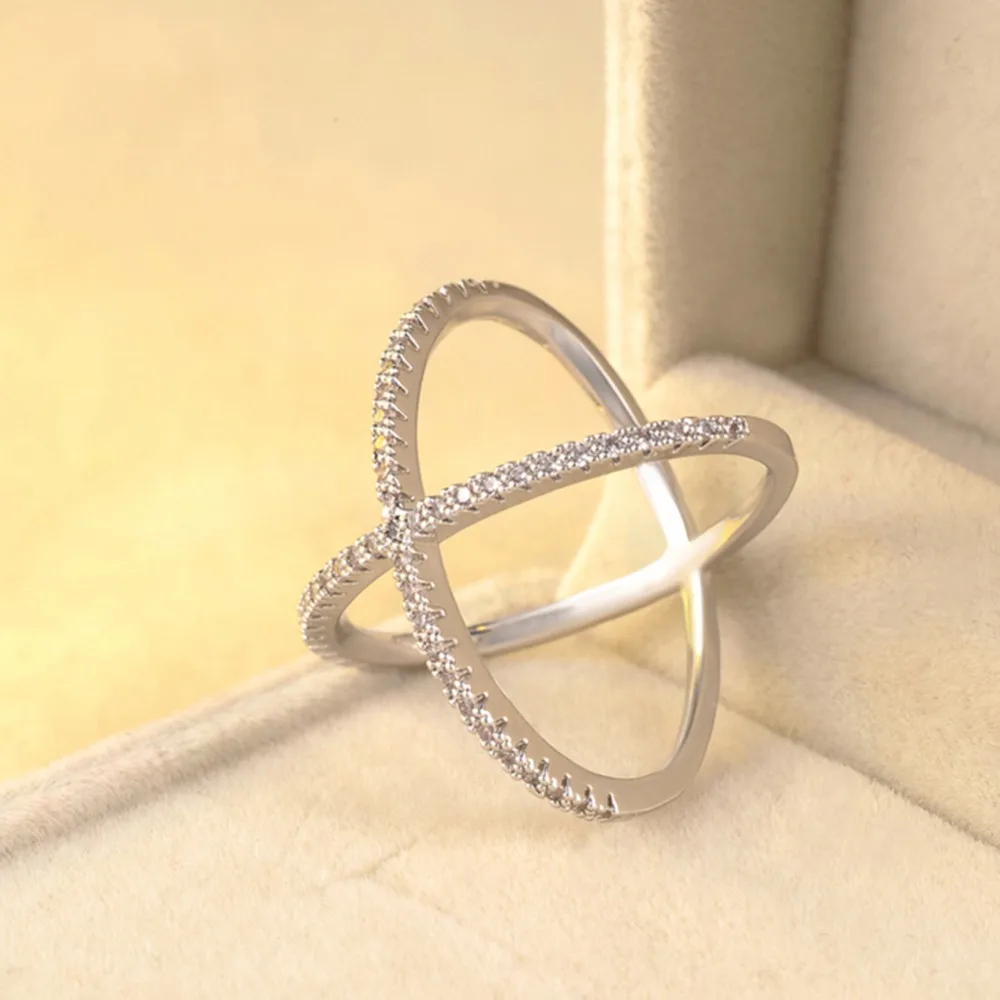 CiNily Created Cubic Zirconia Silver Plated Wholesale New Style for Women Jewelry Wedding Engagement Ring Size 6-9 NJ11095