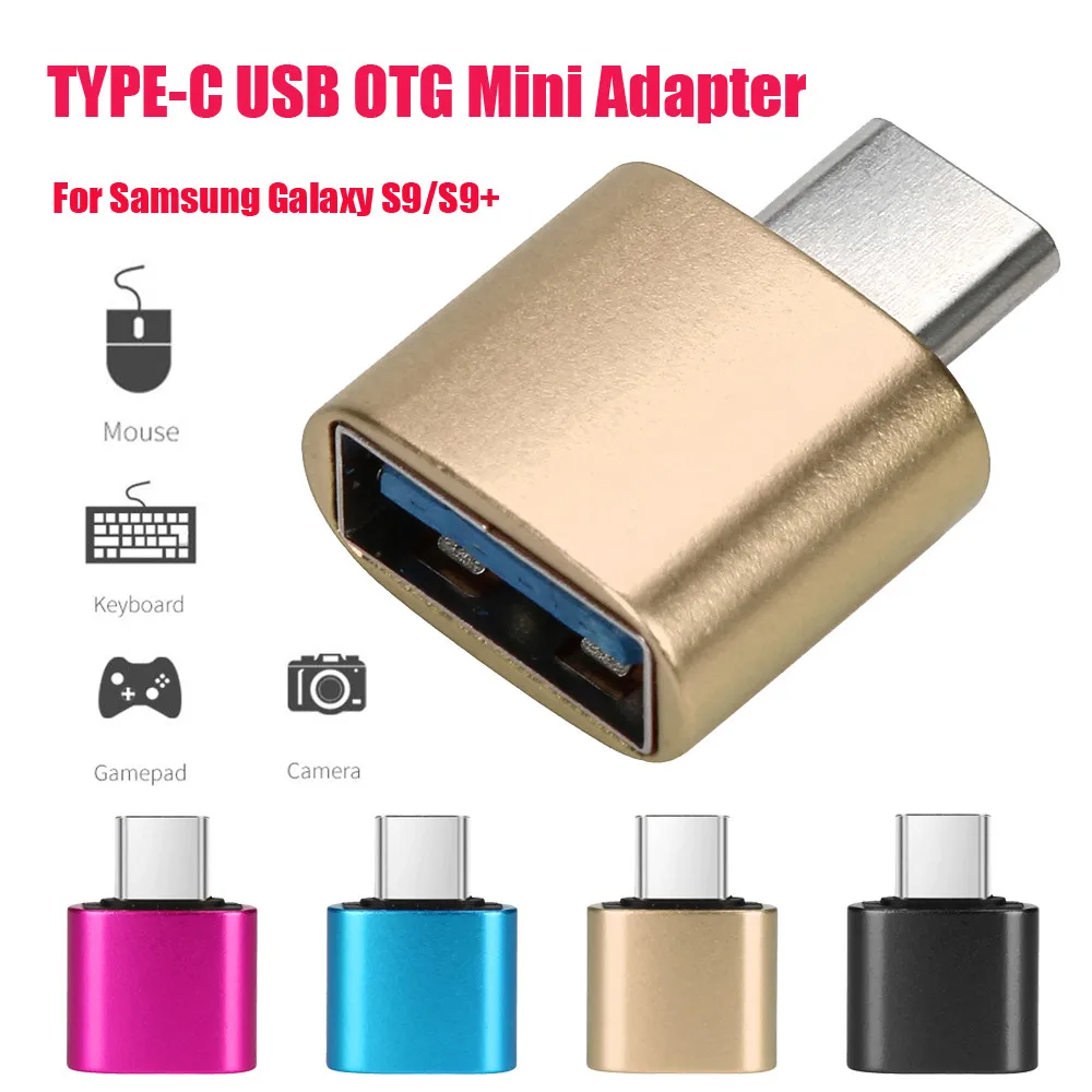 Мини адаптер OTG Type C на USB 2 0 для Samsung Galaxy S9 высокоскоростные сертифицированные