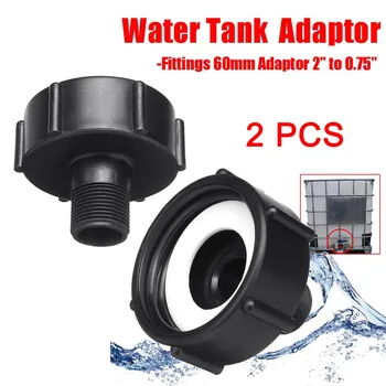 

2Pcs1000L IBC Adapter Connector Reducer Hose Lock Water Pipe Tap Storage Tank Fitting Butt AA