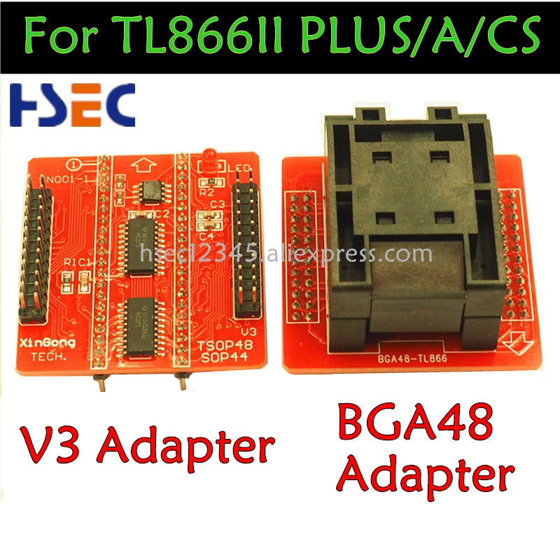 

XRIICHA BGA48 Adapter Socket for XGecu TL866II Plus Minipro TL866CS TL866A USB universal programmer BGA48 socket free shipping