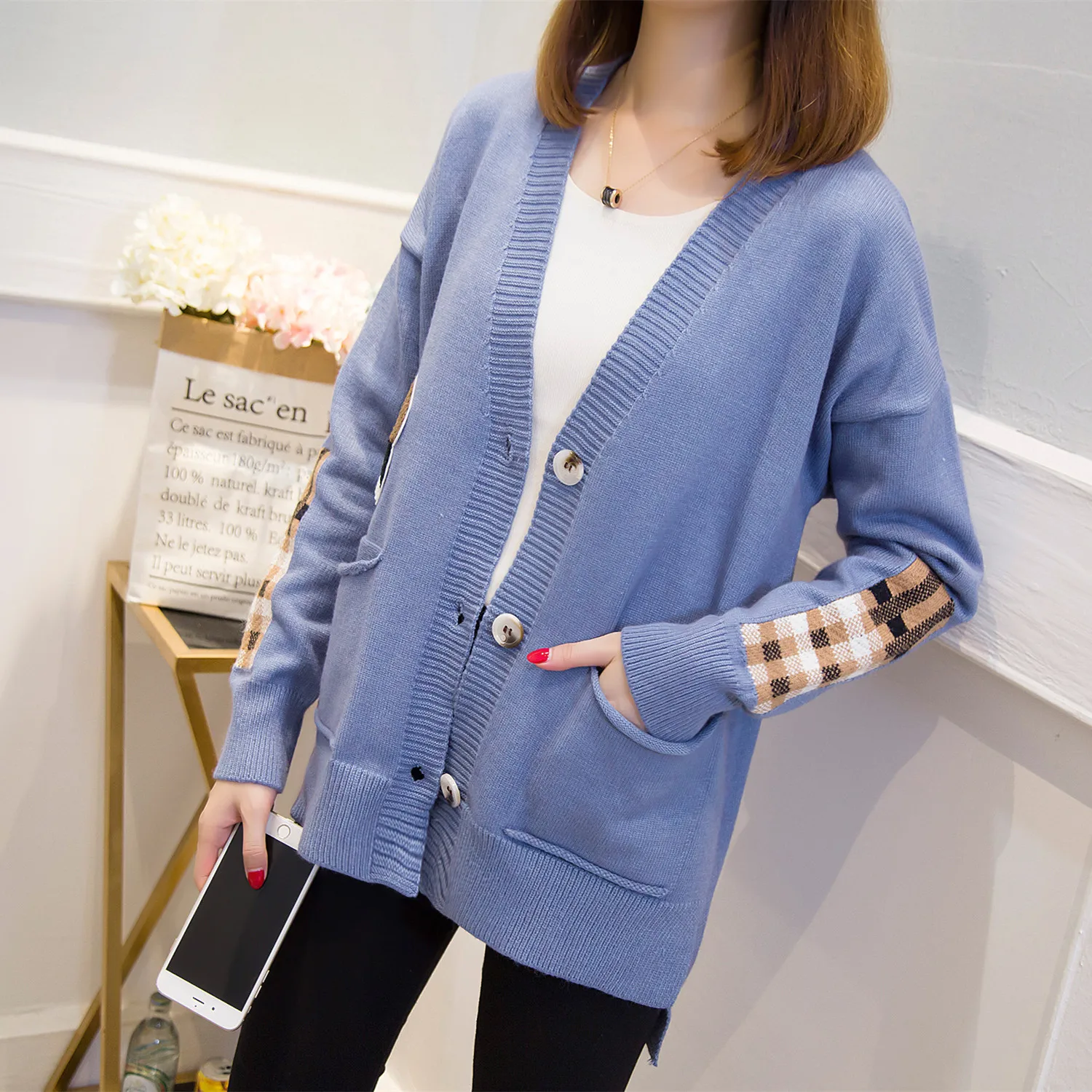 ^Cheap 8295 real 2018 Korean version of the autumn 152 new cardigan 50_3B02 ^Cheap 8295 real 2018 Korean version of the autumn 152 new cardigan 50_3B02