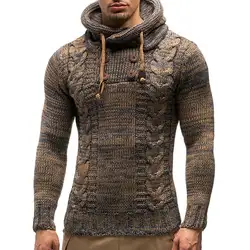 Laamei 2018 осень-зима мужской свитер с капюшоном мужской свитер хлопковый свитер мужской модный Повседневный серый винный мужской s свитера