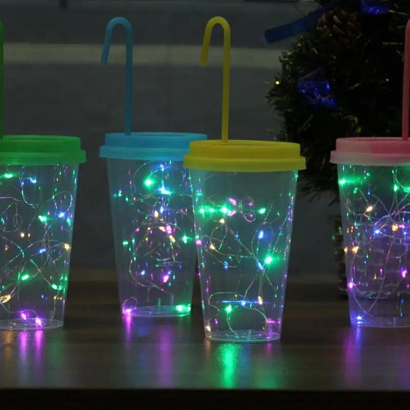 8pcs Solar Powered 15LED Drinking Cup Lamp Night Fairy Light String Light Decor Lamp