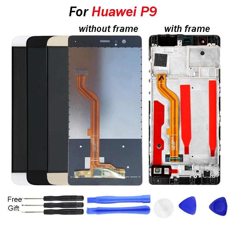 

5.2" Original LCD For HUAWEI P9 LCD Display Touch Screen Digitizer with Frame Replacement For HUAWEI P9 Display EVA-L09 EVA-L19