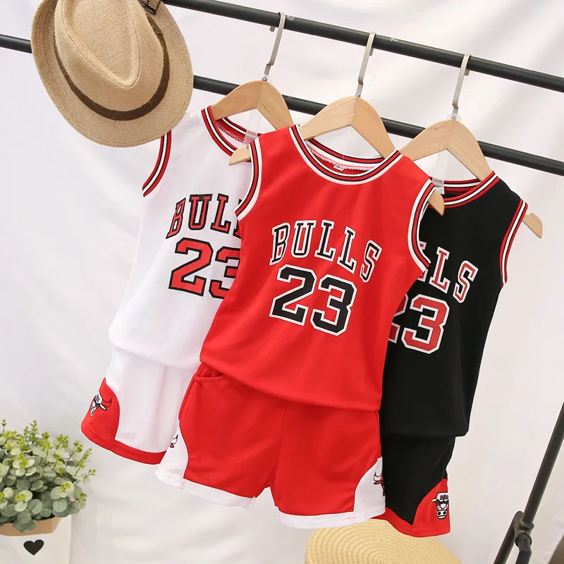

Toddler boy summer clothes Children's basketball uniform baby girl tracksuit 2pcs set Kids boys girls sports clothes set outfit