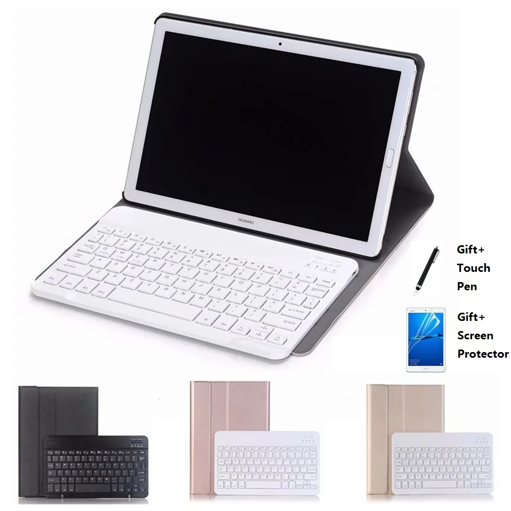 Кожаный чехол с клавиатурой для Huawei MediaPad M6 M5 10 8 T3 9 6 T5 1 планшета Pro 4 V6|Чехлы