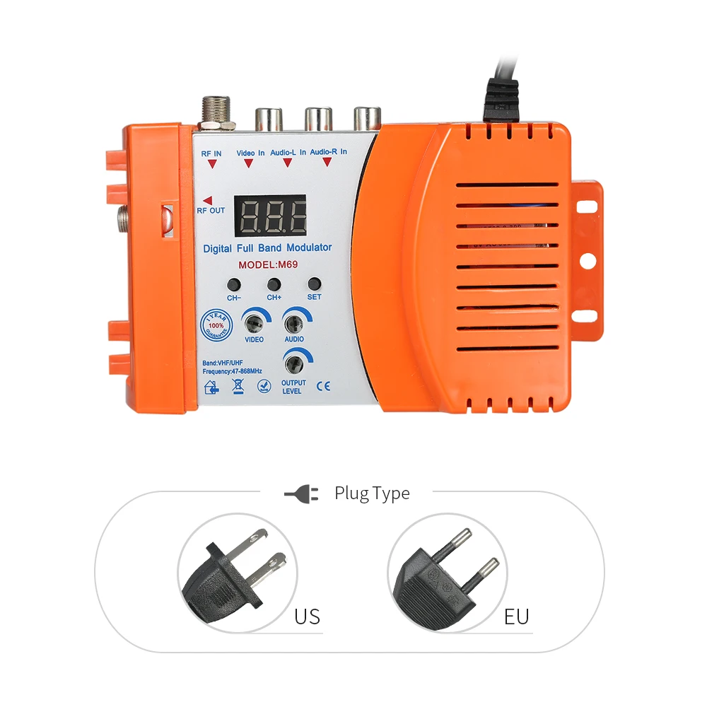 Модулятор высокая производительность компактный RF модулятор Аудио Видео ТВ конвертер RHF UHF Усилитель сигнала AC230V/120 V инструменты