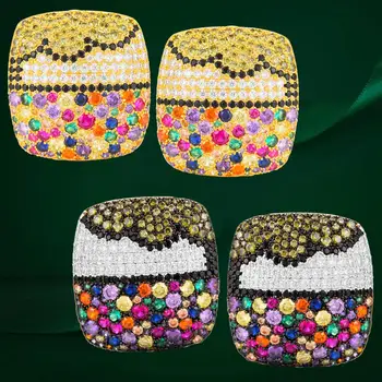 

28MM Hot Fashion Jewelry Big Square Stud Earring Women Girl Dubai Bridal Wedding korean Earrings boucle d'oreille femme 2019