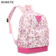 RORETE oso de Dibujos Animados Niños de la Escuela Bolsas de Bebé Bolso de Escuela De Kindergarten Mochila Para la Muchacha Del Niño Lindo de Los Niños Mochila mochila