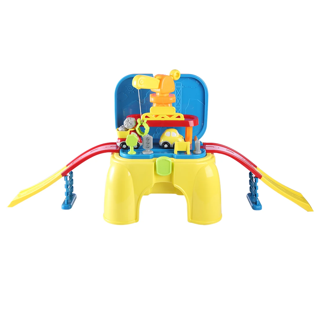

NFSTRIKE Kids Rail Engineering Toys Tools Pretend Play with Retractable Storage Chair Early Learning Education Children Toys
