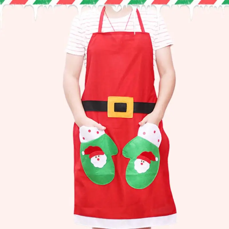 

Merry Christmas Aprons Adults Unisex Dinner Cooking Aprons New Natal New Year Christmas Decoration for Home Kitchen Accessories