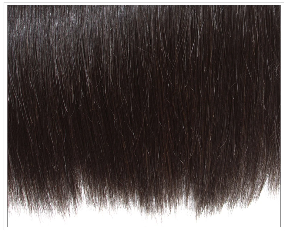 Бразильские волосы бразильские Прямые локоны 3 пряди с 4x13 закрытие шнурка часть человеческих волос застежка с пряди