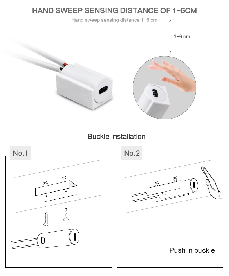 Hand Sweep Smart Switch LED Cabinet lights Hand Motion Sensor LED Strip 1M 2M 3M 4M 5M Kitchen Bedroom Decoration Night lamp