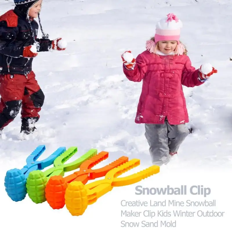 Зимний пластиковый Снежный мяч, детский уличный Снежный песочный шар, креативный Land Mine, снежный шар, клипса, зимняя уличная Снежная Песочная форма