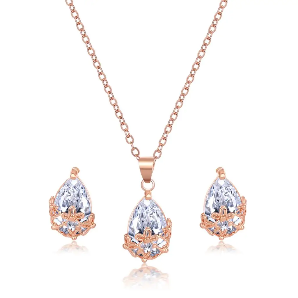 Famous Brand Jewelry Rose Gold/Silver Plated with Flower