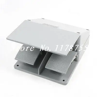 

Nonslip Momentary Double SPDT 2Pedal Foot Switch Gray 380V AC 6A 2NO