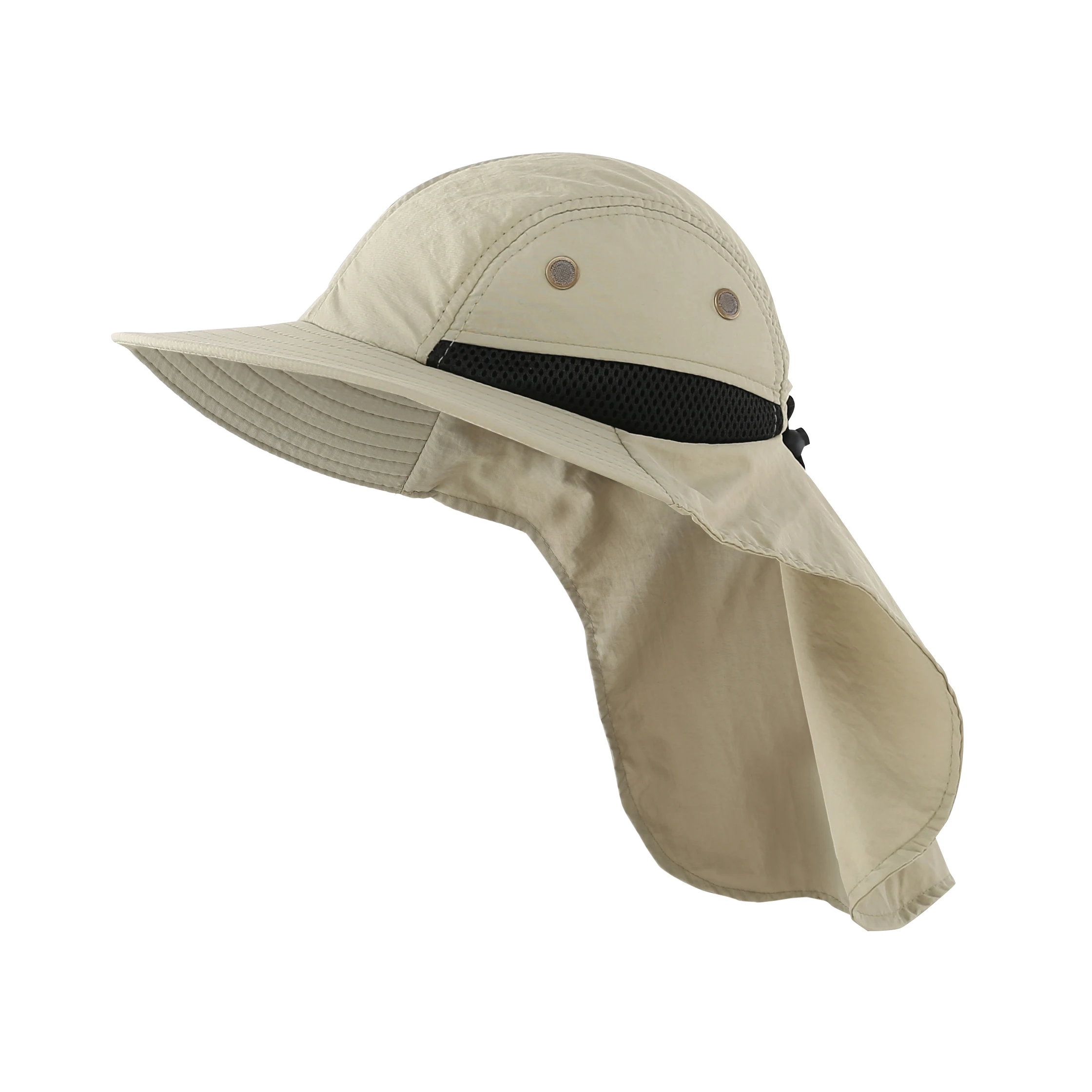 Мужская сетчатая Солнцезащитная шляпа с откидным клапаном; UPF50+ дышащая Кепка с широкими полями для рыбалки на открытом воздухе