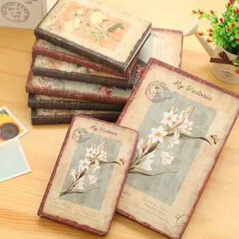 

14*9cm PU Leather Retro Floral Office Schedule Notebook Student Diary Weekly Planner Equipment bullet journal agenda 2019