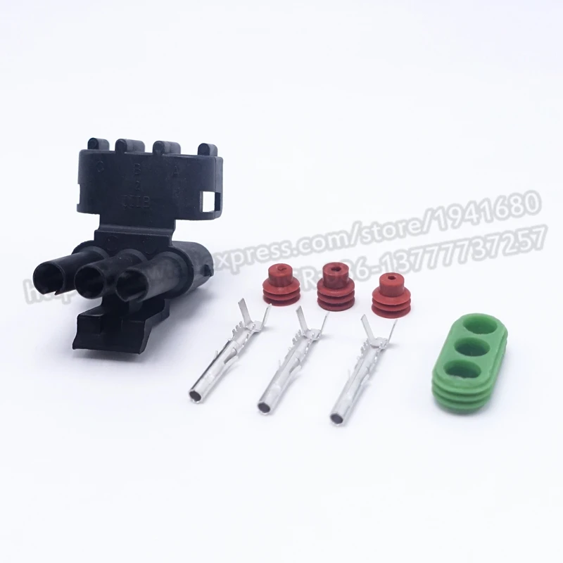 

Delphi Weatherpack Style 2.5 Series 3 Positions Auto Connector Sealed Male Electrical Wire Connector Plug