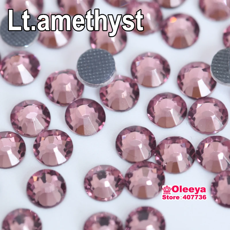 High Quality Light Rose Ab Flat Back Glass Stone Non Hotfix Crystal Strass Glass Crystal Rhinestone For Nail Art Decoration