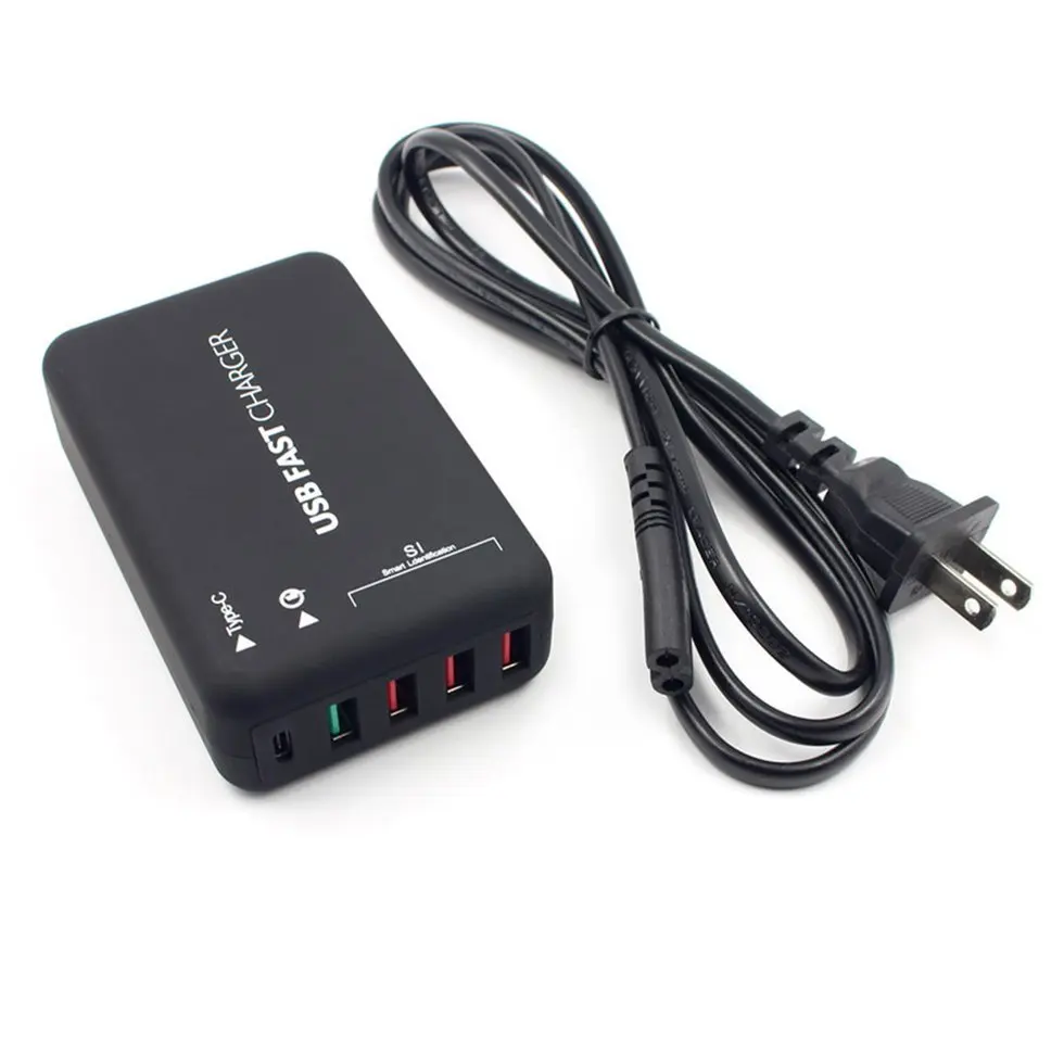 

2PCS Multi USB Ports With Type C Port Quick Charger Fast Speed Charging For Phone