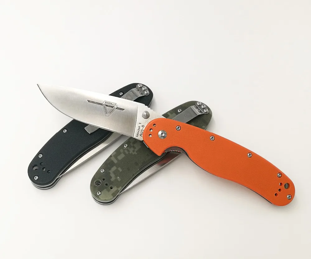  JSSQ RAT Model 1 Folding Knife AUS-8 Blade Combat Pocket Knife Outdoor Camping EDC Tools Survival H
