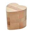 Educational Intelligence Game Luban Lock Valentine's Day Gift 3D Wooden Heart Shape Cube IQ Puzzle Brain Teaser Russia Ming Lock ► Photo 2/6