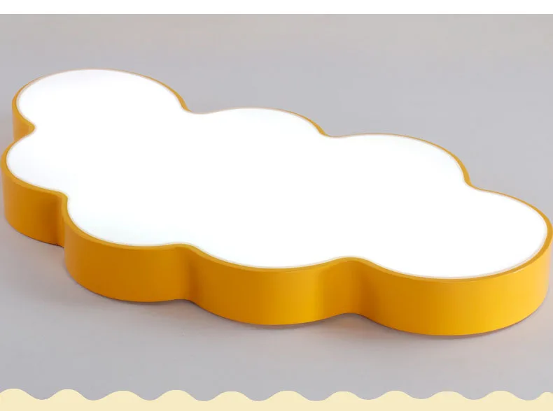 Мультяшный Сказочный светодиодный потолочный светильник с милыми облаками, дизайнерский цветной Железный акриловый светильник для детской комнаты, Светильники для детского сада