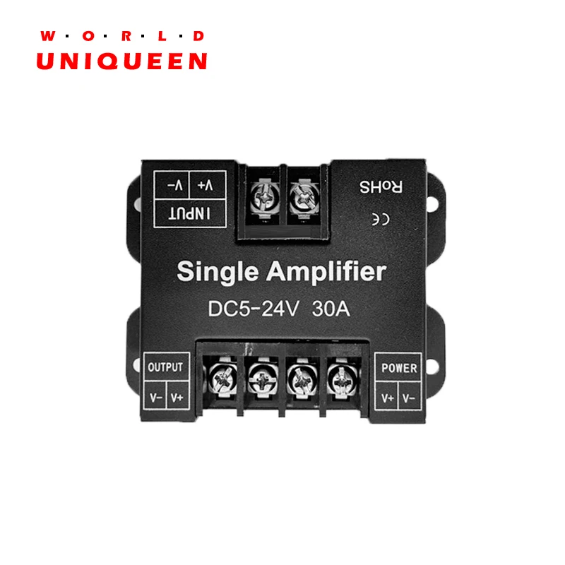 

30A DC5V/150W 12V/360W 24V/720W Single Channel LED power Amplifier Power Repeater for LED Single Color Strip Light 5-24V
