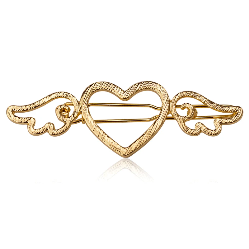 

2019 Hot Sale Women Girls Heart/Moon Geometric Alloy Hair Clips Barrettes Headwear Hairpins Headbands Female Hair Accessories