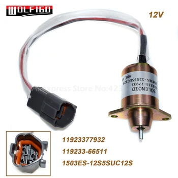 

WOLFIGO New For Yanmar John Deere Tractor Fuel Shutdown Diesel Shut Off Solenoid 11923377932,11923366511,1503ES-12S5SUC12S