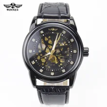 Победитель королевский алмаз дизайн золотой белый часы Montre Homme мужские часы лучший бренд класса люкс Relogio мужской скелет механические часы