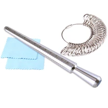 Кольцо оправки и кольцо Sizer Guage набор с 2 шт. ювелирные изделия полировки ткань