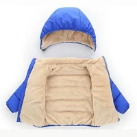 Manteaux pour enfants Manteaux épais d'hiver pour garçons Vêtements d'extérieur épais en peluche pour filles Veste à capuche en fourrure Vêtements pour enfants Combinaison de neige 4