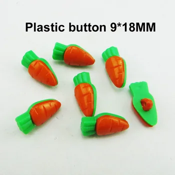 

100PCS Orange Carrot Dyed Plastic Buttons Toy Coat Boots Sewing Clothes Accessory KID CARTOON Diy Fit P-172a