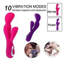 G Spot Vibrator for women Dual Vibration Wireless Rechargeable Finger Vibrating Massager Wand Couple Vibrator Sex Toy#G35