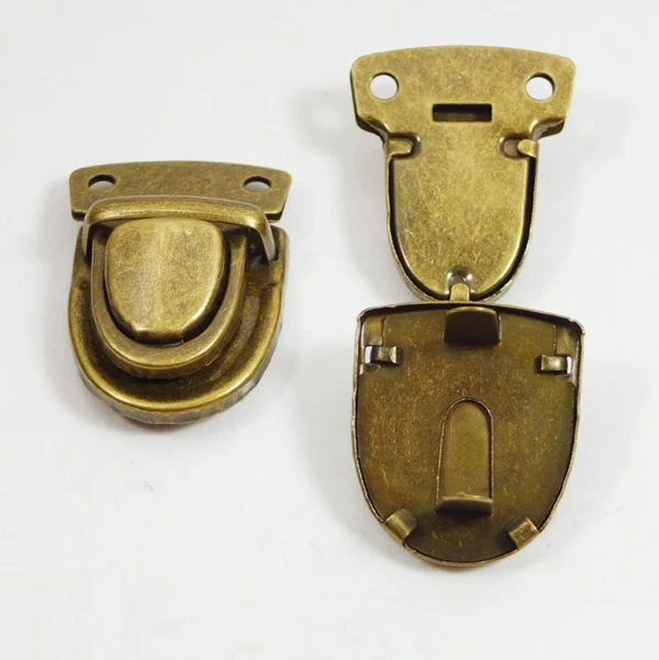 H065 20pcs bronze bag parts accessories closure catch tuck lock for