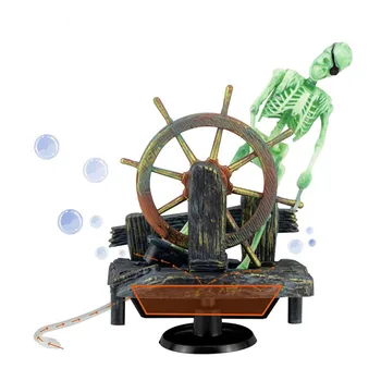 

Fish Tank Action-Aquarium Ornament Skeleton Pirate Captain Decoration Landscape