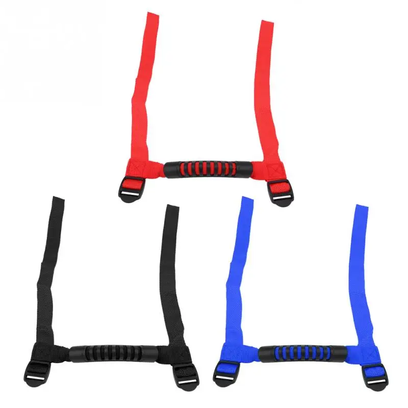 

1pc Nylon Grabs Durable Cars Wrangler Car Armrests Universal Roof Grab Bars Hand Hold Grip Handles Car Accessories 3 Colors