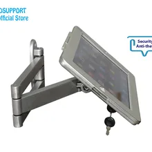 Подходит для ipad 2/3/4/5/air/pro настенный металлический чехол для ipad стенд дисплей кронштейн планшетный ПК замок держатель поддержка полного движения