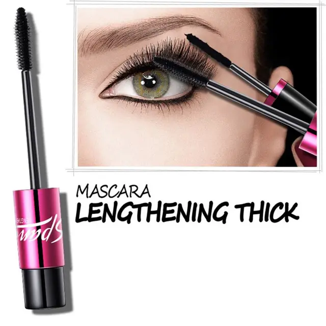 Lengthening Thick Mascara Eye Makeup Quick Dry Curling Long Lasting Waterproof Eyelashes Black