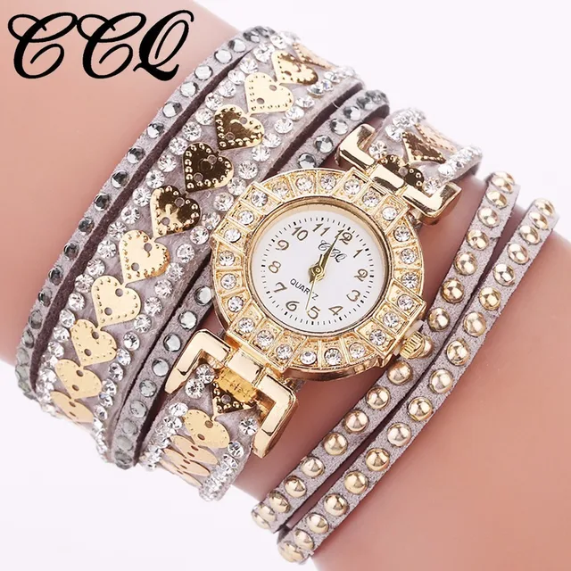 CCQ Brand Fashion Women Rhinestone Bracelet Watch Ladies Luxury Quartz Dress Wat CCQ Brand Fashion Women Rhinestone Bracelet Watch Ladies Luxury Quartz Dress Wat