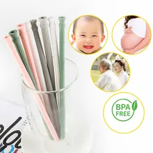 1 шт Портативный складной соломенная многоразовые пищевого класса Силиконовые соломинки складной Совместимость и высококачественным