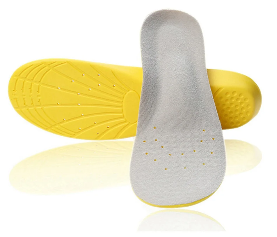 Бордюр для путешественника из мягкой пены с эффектом памяти Ортопедические супинаторы стельки для облегчения боли колодки для обуви дышащие спортивные беговые стельки
