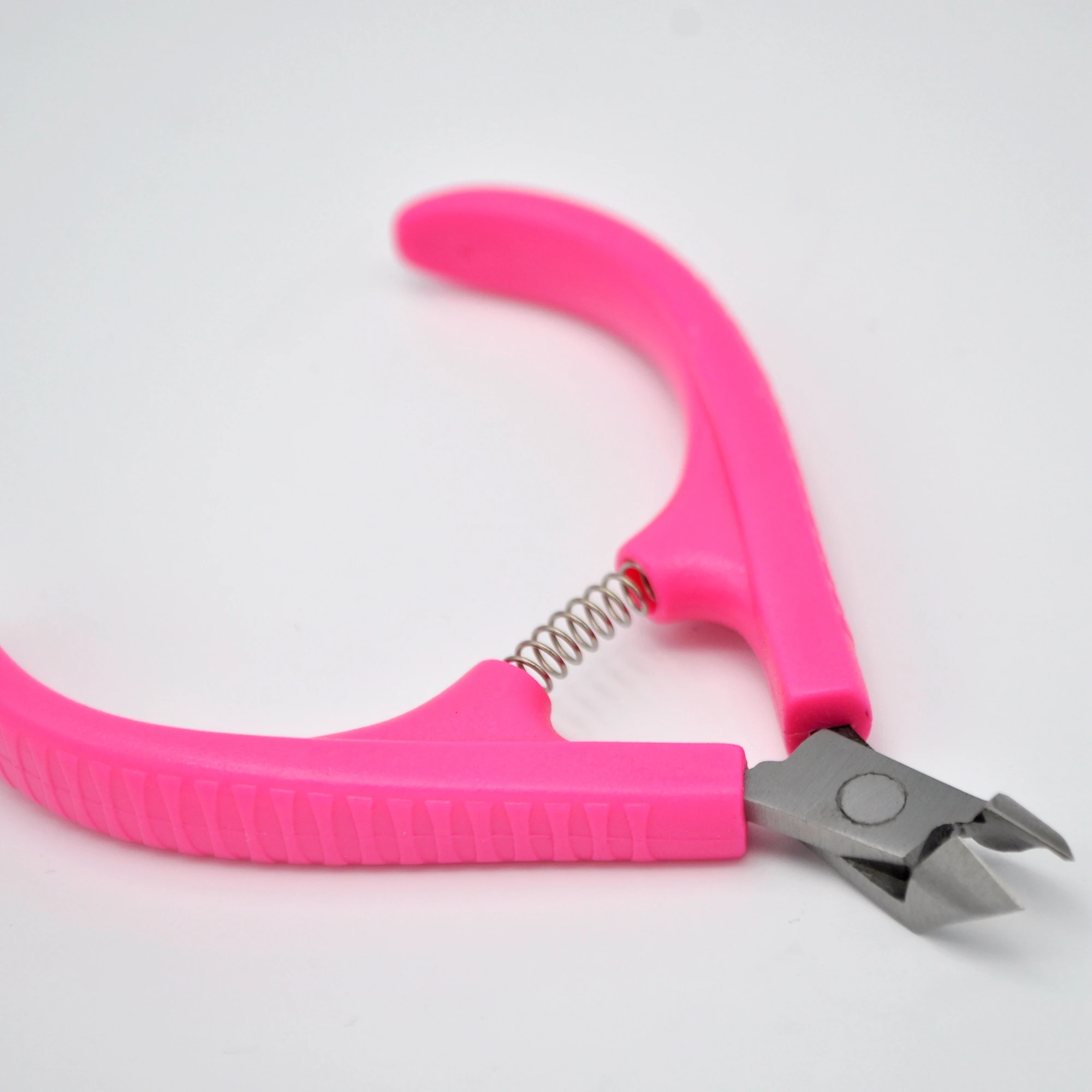 9mm Hot Pink Acrylic Handle Nail Art Clippers Manicure Mini Cut